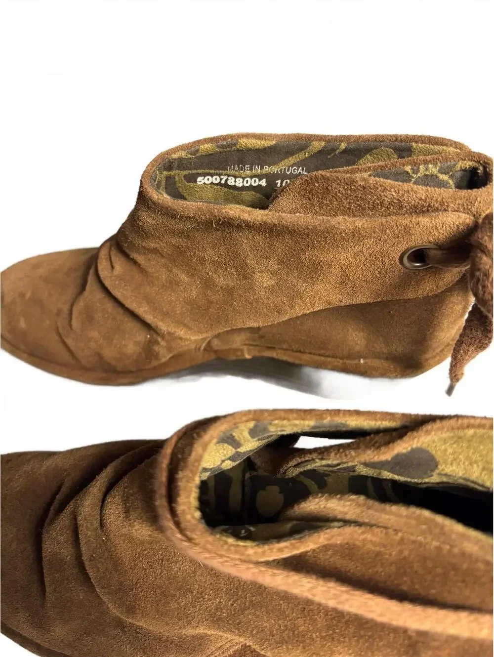 Fly London Women's Brown Suede Wedge Ankle Boots